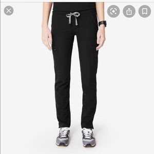 Figs Yola Skinny Tapered scrub pants navy blue